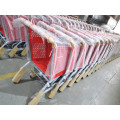 Hot Sale Red Plastic Shopping Trolleys with Metal Frame